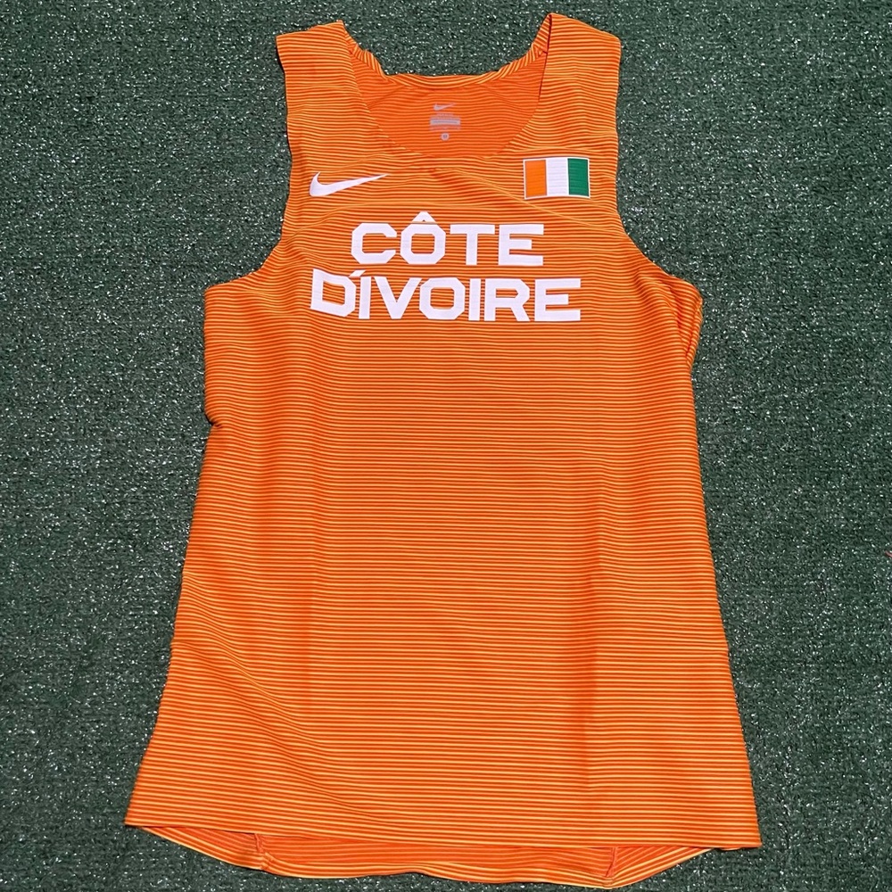 Nike Pro Elite Cote D'ivoire Track Field Running Singlet CI8157-XXX Mens Medium